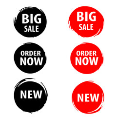 vector set of sale stickers