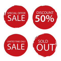 set of discount labels