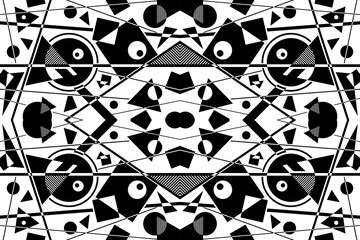Abstract black and white simple composition. Geometric design background.
