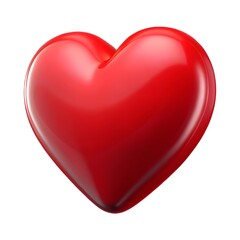 Fototapeta premium Shiny red heart 3d render for Valentine's day