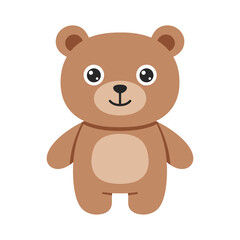 Cute Brown Teddy Bear Illustration