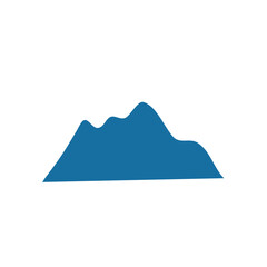 Blue mountain cartoon