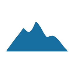 Fototapeta premium Blue mountain cartoon