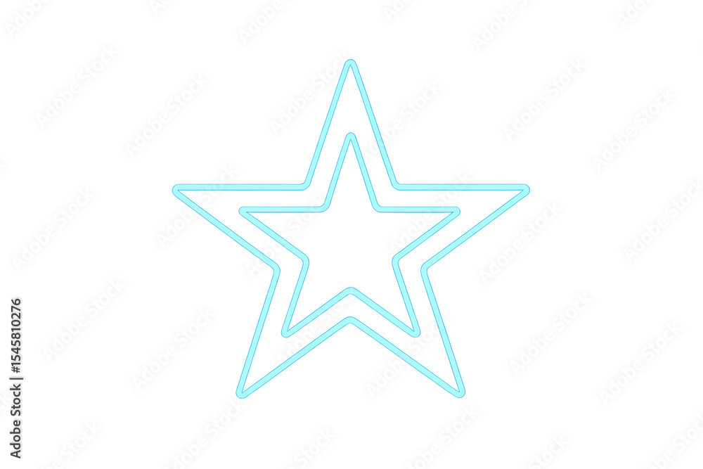 Poster luminous neon double star shining against transparent backdrop, adding dynamic visual energy for con