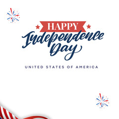 White and Blue Americana Flag Fourth of July Independance day