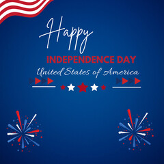 Americana Flag Fourth of July Instagram Post