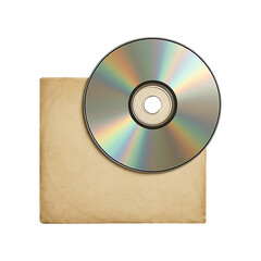 blank dvd case,Vintage CD & Paper Sleeve Mockup  Retro Media Storage Visual in High Resolution