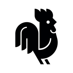 Rooster Logo. Icon design. Template elements
