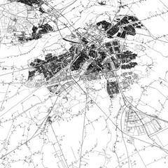 Fototapeta premium 3D illustration of city and urban in Zwolle Netherlands