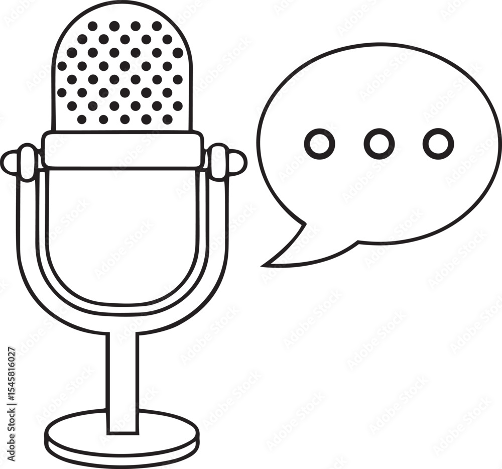 Poster modern vector icon art of representing voice commands, representing voice commands vector graphics, 