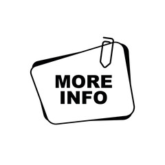 More info sign on white background	
