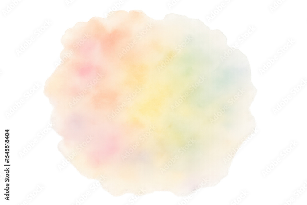 Poster pastel watercolor wash spreading softly, creating dreamy artistic texture with delicate translucent 
