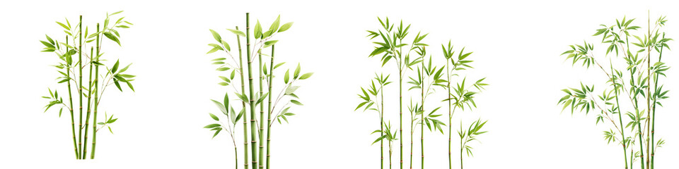 Lush green bamboo plants in natural setting