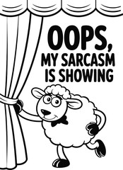 Sarcastic Sheep Hilarious Oops Graphic Design