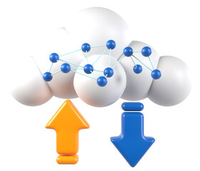 クラウドのイメージ3dCG素材