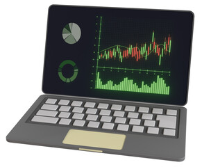 ノートパソコンの3DCG素材