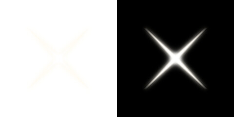 Glossy Light Effects with Transparency and Black Background
