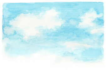 アナログ水彩青空