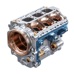 Detailed view of a high-performance engine component showcasing modern engineering and precision.