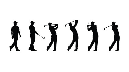 Mastering the Golf Swing A Step-by-Step Silhouette Guide to Perfecting Your Golf Technique