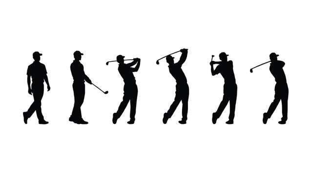Mastering the Golf Swing A Step-by-Step Silhouette Guide to Perfecting Your Golf Technique