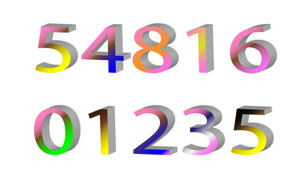 . Spring Bloom Number Set – Colourful Floral Digit Vector
