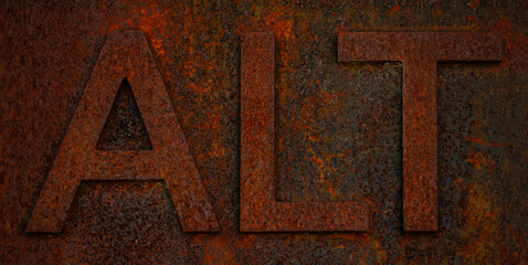 Alt Rostschrift Prägung