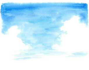 Obraz premium アナログ水彩夏空