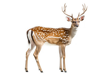 Obraz premium Majestic Axis Deer A Stunning Portrait of Nature's Elegance