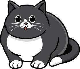 Obraz premium Cat Vector Set Funny Cat Cute and funny cat illustrations Cat Illustration set Handmade scribbles doodle illustrations