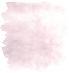 Obraz premium Watercolor light pink wash on transparent background.