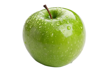 Fresh green apple with water droplets healthy fruit food photography stock image for sale and download now