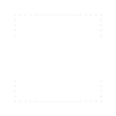 White thin line with stars square frame element..