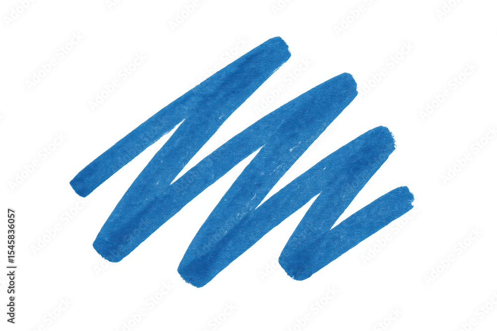 Poster four blue marker strokes create a dynamic, abstract design element on a transparent background, idea