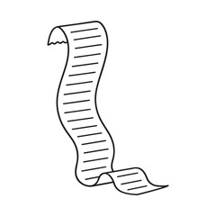 Long Receipt Cartoon Illustration Shopping List Bill Expense Budget Finance