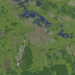 Fototapeta premium 3D illustration of city and urban in Roermond Netherlands