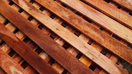 Diagonal Wood Slats