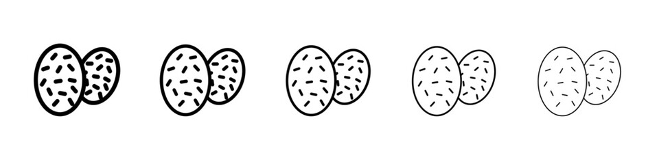 shaobing icon thin outline logo mark set