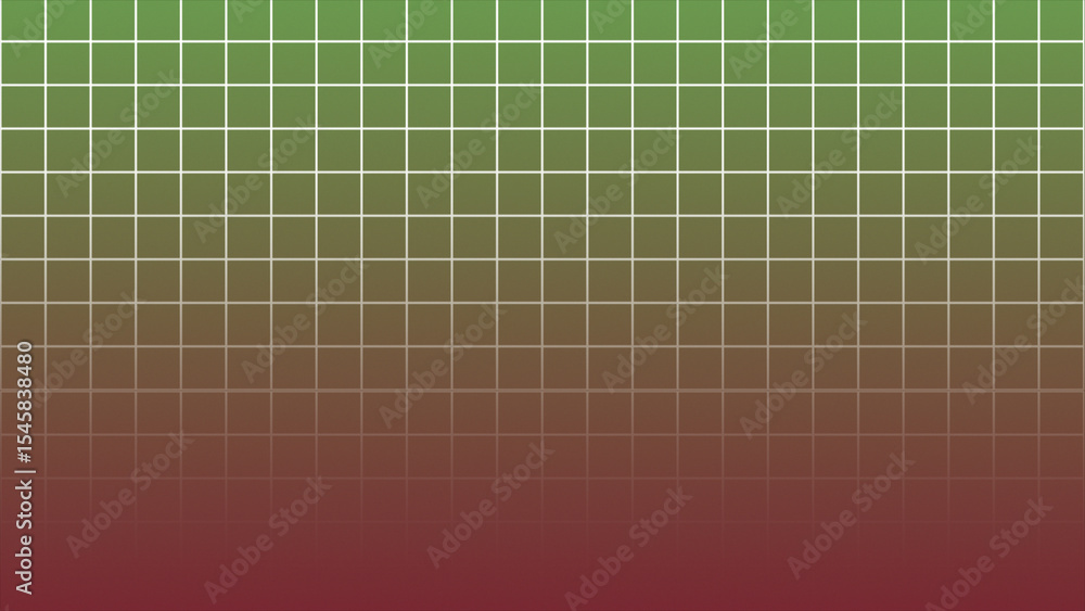 Poster simple and classy square pattern grid looped background, red and green gradient background