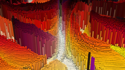 3d hi-tech colorful abstract pattern geometrical technology abstract background