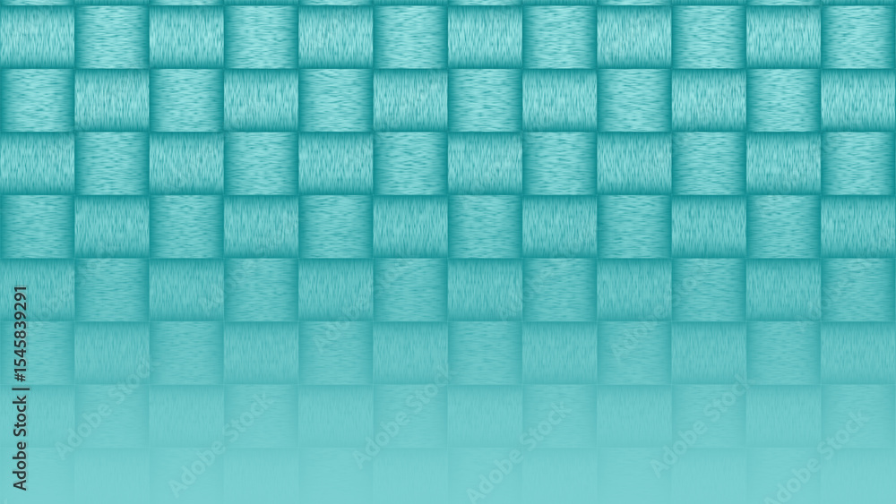 Poster simple and classy square thread pattern grid looped background, cyan gradient background