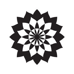 Zen-Inspired Mandala Flower Design with Light Details