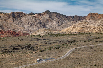 Santa Clara lava flow / basalt (Qbs) with Navajo Sandstone (Lower Jurassic), Snow Canyon Scenic...
