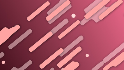 Magenta red color small shapes moving geometrical minimal background