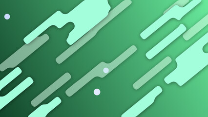 Turquoise color small shapes moving geometrical minimal background