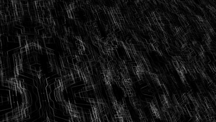 Hi-tech tech particles waves flowing through technology background, White and Black digital technology background