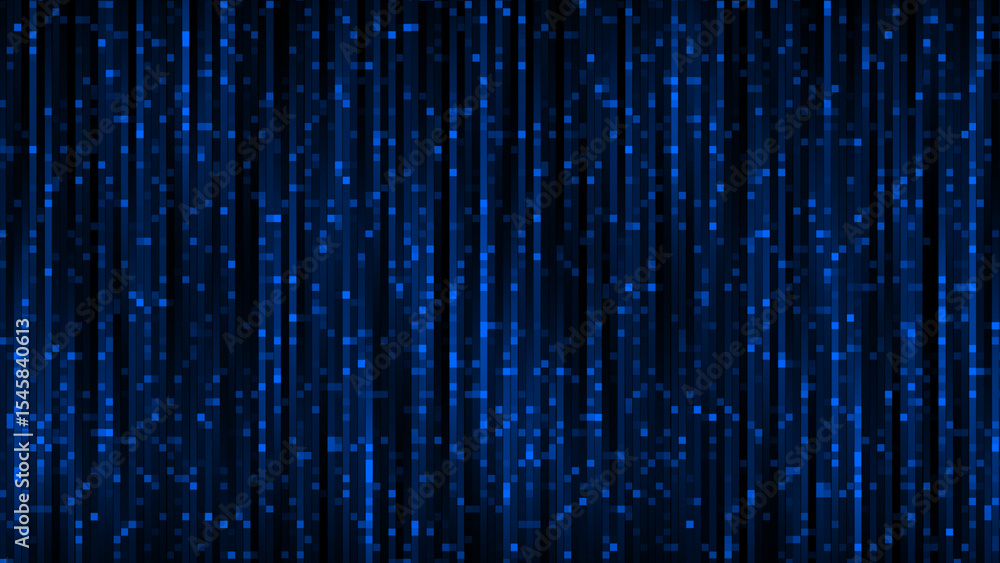 Poster royal blue color bokeh particles gradient abstract background, futuristic glitter loop able backgrou