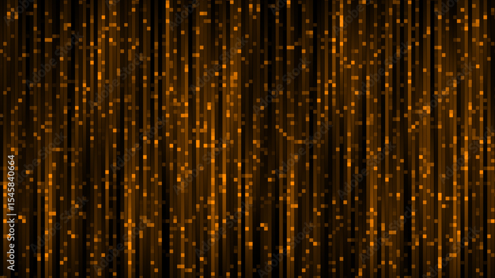 Aufkleber orange color bokeh particles gradient abstract background, futuristic glitter loop able background