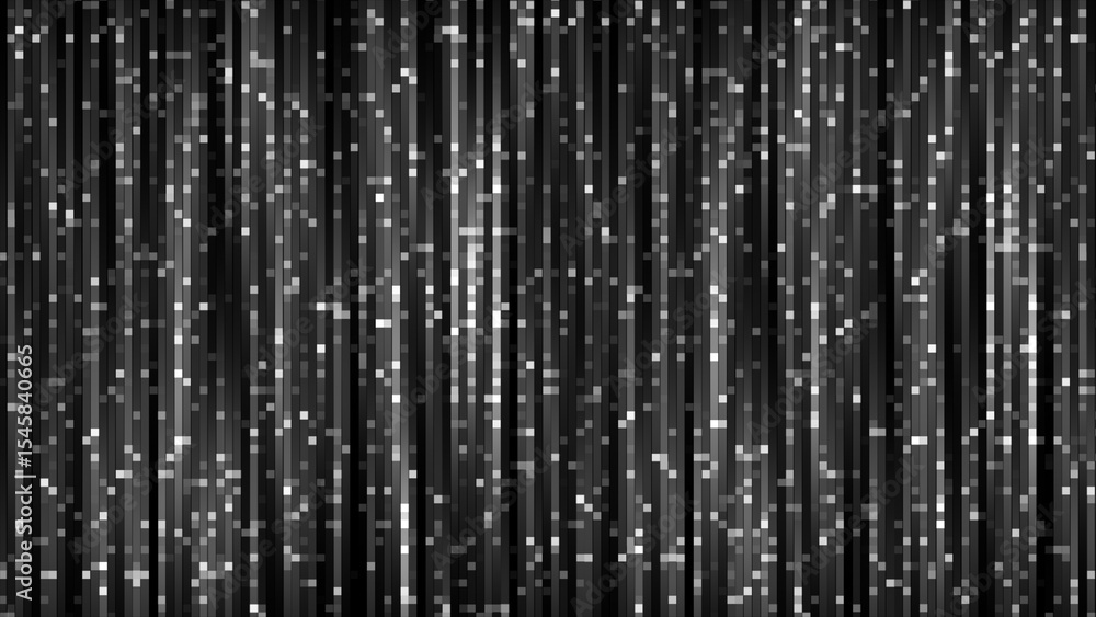Aufkleber white and black color bokeh particles gradient abstract background, futuristic glitter loop able bac
