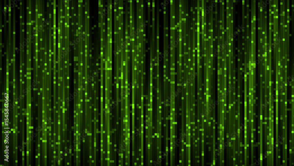 Poster lime green color bokeh particles gradient abstract background, futuristic glitter loop able backgrou